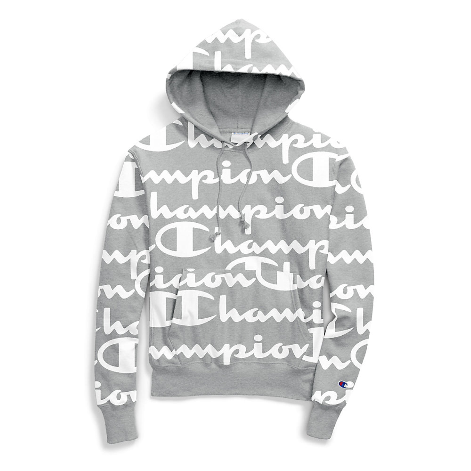 all over logo champion hoodie