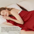 thumbnail image 6 of THXSILK Silk Flat Sheet,Grade 6A Silk Full Size Flat Sheet Only,100% Pure Mulberry Silk,Luxury Ultra Soft Breathable Cooling Bedding,Red, 6 of 6