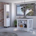 thumbnail image 2 of FM FURNITURE Nashville 2-Piece Modern Engineered Wood Kitchen Set in White/Onyx, 2 of 9