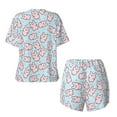 thumbnail image 5 of Naloa Cute Rabbit Women's Short-Sleeved Pajama Set, Loungewear, Summer pajamas, Breathable Cozy - 4X-Large, 5 of 9