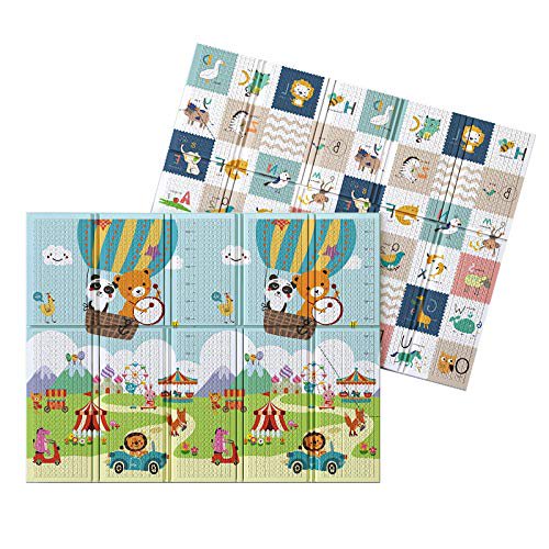 Baby Play Mat Extra Large Baby Crawling Mat Foldable Reversible Foam Playmat Non Toxic Padding Waterproof For Infants Toddlers 78x59x0 4 In Walmart Com Walmart Com