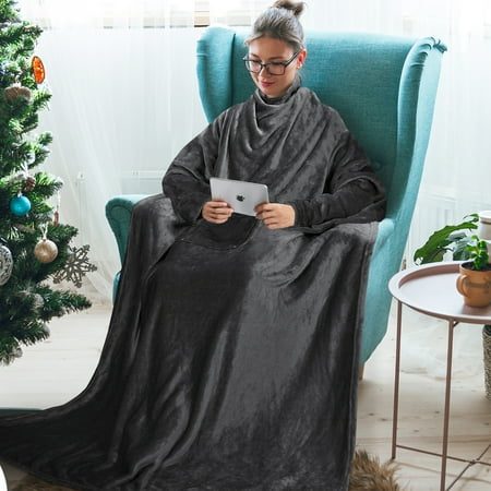 Home Comforts Blanket with Sleeves Super Soft Wearable TV Blanket Robe Fleece for Adults 73 x 51″| Cozy Warm Lightweight Home Comforts Blanket with Sleeves Super Soft Wearable TV Blanket Robe Fleece for Adults 73 x 51″| Cozy Warm Lightweight