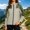 Beige, variant on QUNYINEY Lightweight Womens Rain Jackets Casual Hooded Colorblock Zip up Waterproof Raincoats Long Sleeve Hiking Windbreaker Women's Coats