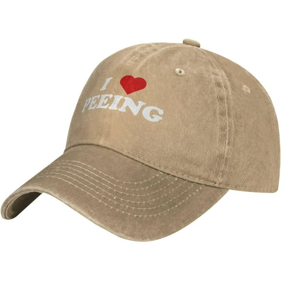 I Love Peeing Baseball Cap Adjustable Original Dad Hat for Men Women,Black