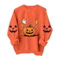 thumbnail image 6 of VKOYWKM Oversized Halloween Sweatshirts Women Pumpkin Graphic Sweatshirts Crewneck Long Sleeve Fall Sweatshirt Vintage Spooky Halloween Pullover Sweatshirts, 6 of 8