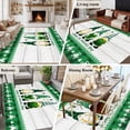 thumbnail image 6 of Area Rug 60×96in, Happy St. Patrick's Day Dwarf Floor Carpet Living Room Rug, Clovers Green Black Buffalo Check Non-Slip Welcome Mat Indoor Rugs for Bedroom Dining Room, 6 of 9
