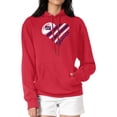 thumbnail image 4 of Women's G-III 4Her by Carl Banks  Red New York Giants Heart Graphic Fleece Pullover Hoodie, 4 of 5