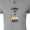 thumbnail image 4 of Inktastic Corgi Life is Rough Women's T-Shirt, 4 of 5