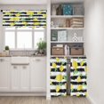 thumbnail image 6 of Yellow Lemon Kitchen Window Curtains Valance and Tier Set 36 Inch, Summer 3 Piece Set Short Curtains for Window Black and White Stripes Window Treatment Tiers for Living Room Bedroom, 6 of 6