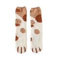 thumbnail image 2 of Douhoow Women Fleece Socks Winter Thick Warm Cat Claws Floor Socks, 2 of 8
