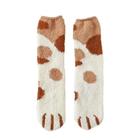 

hirigin Women Girls Fleece Socks Cute Striped Animal Print Winter Warm Socks