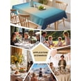 thumbnail image 5 of Blue Teal Ombre Table Cloth, Waterproof Tablecloth for Square Tables, Modern Yellow Gradient Farmhouse Art Reusable Washable Fabric Table Cover for Restaurant Kitchen Dining Tables 54"x54", 5 of 9