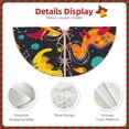 thumbnail image 4 of Daiia Dinosaurs in Space Drawing Merry Christmas Tree Skirt , Xmas Large Lace-up Tree Skirt, Santa Snowflakes Rustic Home Decorations New Year Party Farmhouse Decor-36", 4 of 7