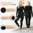 thumbnail image 5 of CL convallaira 2 PACK/Set Women Thermal Underwear Long Johns Set, Soft and Warm Long Underwear Base Layer Pajama for Cold Weather, 5 of 6
