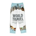 thumbnail image 4 of Kll Womens World Travel Print Pajama Pants Soft Pajama Bottoms For Women Cozy Lounge Pants, 4 of 9