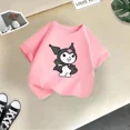 thumbnail image 3 of Camiseta de algodón divertida de verano con dibujos animados para niños y niñas, bonita camiseta de cuello redondo con estampado creativo de Kulomi, informal y urbana, 3 of 5