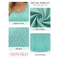 thumbnail image 4 of MOYIKO Women's Summer Tank Tops Pleated Square Neck Loose Fit Casual Flowy Tunic Sleeveless Shirts, 4 of 7