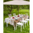 thumbnail image 4 of Orange Fall Outdoor Tablecloth with Umbrella Hole & Zipper, Thanksgiving Pumpkins Sunflowers Vintage Rectangle Tablecloth 60x120 Inch, Patio Table Cover Waterproof Table Cloth for Picnic/Party, 4 of 6