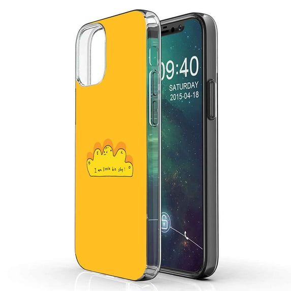 TalkingCase Slim Phone Case Compatible for Apple iPhone 12 Pro MAX, Hello Shy Print, Lightweight,Flexible,Soft, USA