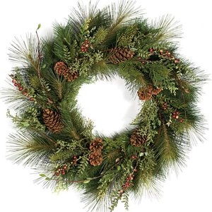 30 in. Sugar Pine Wreath- Green