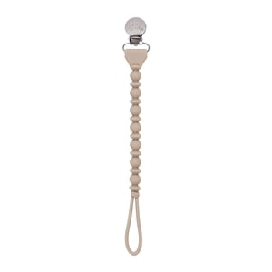 Itzy Ritzy Beaded Silicone Pacifier Clip, Toast
