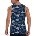 thumbnail image 3 of Fotbe Hawaii Palms Pattern Men's Quick Dry Workout Tank Top Gym Muscle Tee Fitness Bodybuilding Sleeveless T Shirt Breathable Workout Shirt-Medium, 3 of 9