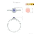 thumbnail image 5 of Angara Natural 0.25 Ct. Tanzanite with Diamond Halo Ring in 14K White Gold for Women (Ring Size: 3), 5 of 10