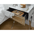 thumbnail image 6 of 24'' Tall Cross Legs Mirrored End Table with Drawer Silver Accent Bed Side Table Night Stand for Bedroom Living Room, 6 of 8
