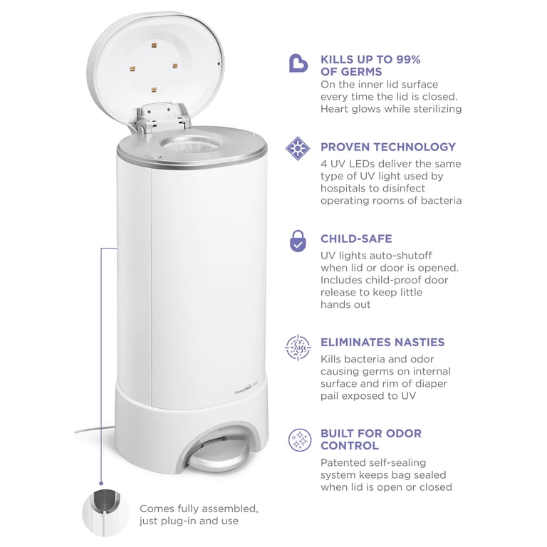 UV Light Diaper Pail with Odor Control photo 5