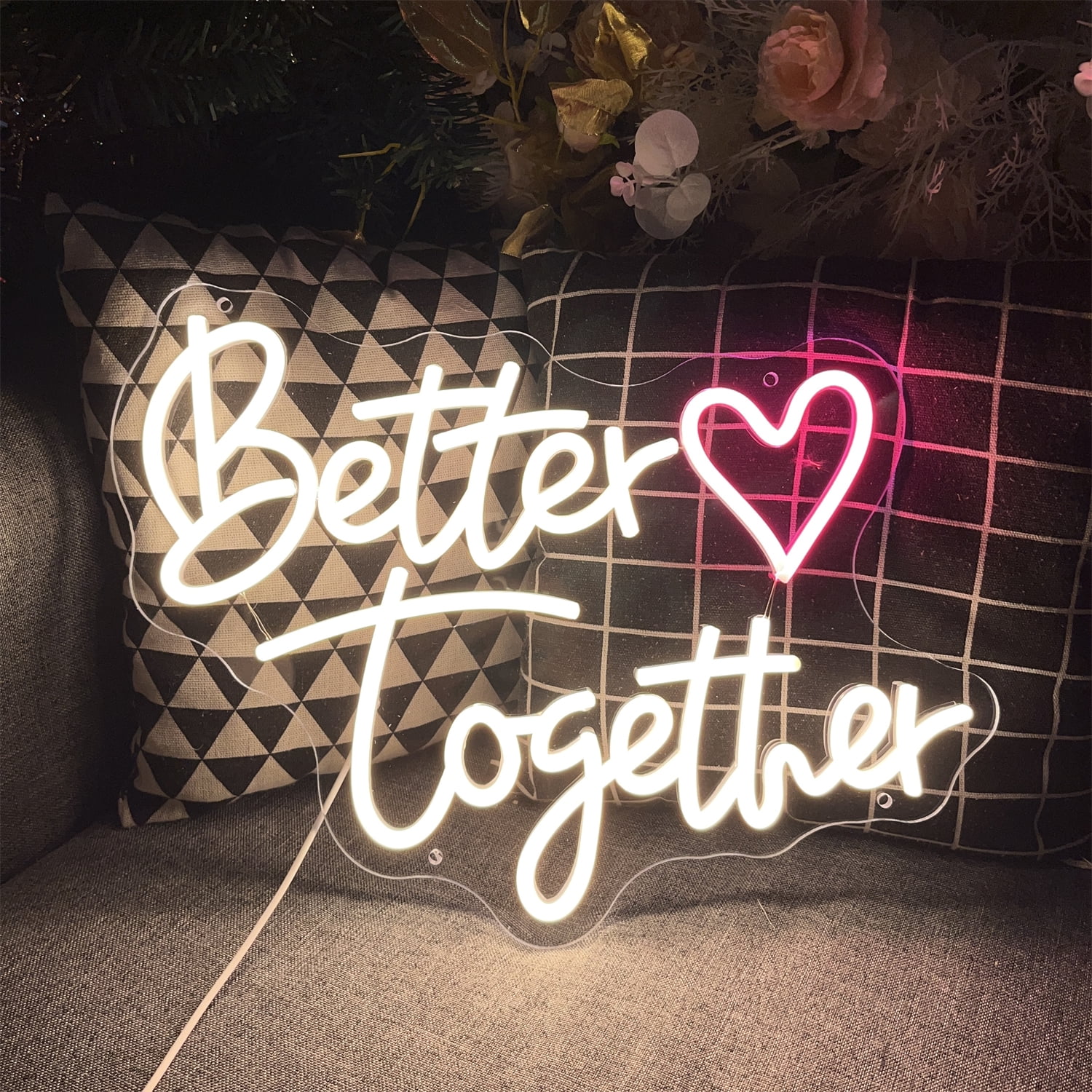 ZPL Neon Sign Better Together LED Neon Light Signs USB Powered for