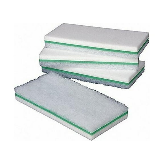 Tough Guy Melamine Utility Scrub Pad,White,9"L,PK6 6DNA9