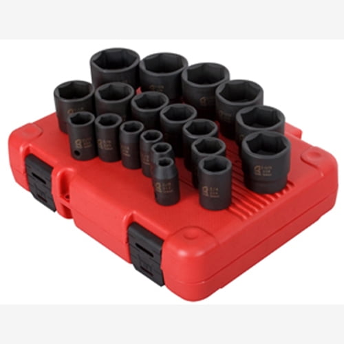 Sunex 2640 1/2" Dr. 19 Pc. SAE Impact Socket Set
