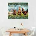 thumbnail image 2 of Nawypu Farmhouse Chicken Wall Art Country Roosters Hen Pictures Rustic Chicken Decor Canvas Painting Chicken Decorations Framed Artwork for Kitchen Bedroom Bathroom Living Room, 2 of 6