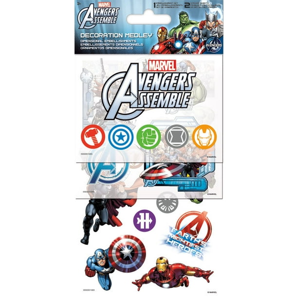 trends international avengers 5 5 x 12 stickers walmart com