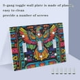 thumbnail image 3 of Yayeee Toggle Light Switch Wall Plate 2-Gang 4.56"x4.48" Decorative Outlet Cover, Abstract Eagle, 3 of 7