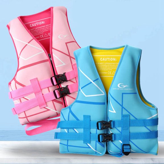 Kids Life Jacket 50 Lbs Adjustable Fit Epe Foam Swim Vest Coast Guard Approved Life Vest Floaties Jackets Buoyancy Swimwear Jacket