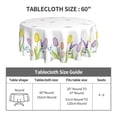 thumbnail image 3 of Dchyo Spring Summer Tablecloth Round, Easter Watercolor Wild Flowers Tulip Lavender Blooming Floral Table Cover For Party Picnic Dinner Decor, 3 of 7