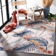 thumbnail image 3 of SAFAVIEH Cabana Kade Botanical Indoor/Outdoor Area Rug, Pink/Grey, 5'1" x 7'6", 3 of 11