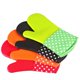 thumbnail image 3 of 2 piezas de guantes de silicona, guantes cortos de silicona de tela floral, guantes de silicona, guantes de panal, guantes de semisilicona (negro), 3 of 5