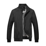 TIANEK Men Coats & Jackets,Men Casual Windbreaker Thin Lightweight Outwear Sportswear Solid Jacket Coat Windbreaker