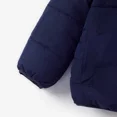 thumbnail image 6 of PatPat Toddler Boy Coats Girl Jackets Winter Fleece Lined Hooded Puffer Jacket for Kids Solid Long Sleeve Warm Outerwear, Dark Blue, 5-6 Years, 6 of 8