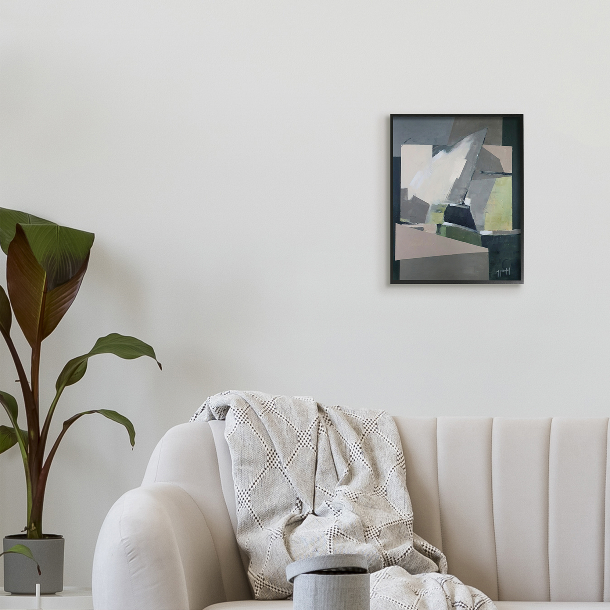 Stupell Industries Abstraction Antique Montel Modern Neutral Tones,11 x 14,Designed by Fanou Montel