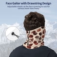thumbnail image 4 of Neck Gaiter Face Cover Scarf, Chocolate Print No.J94 Soft Face Sun Mask Cover Scarf Headband Cooling Sweat Absorbing Bandanas Hiking Cycling Running, 4 of 7