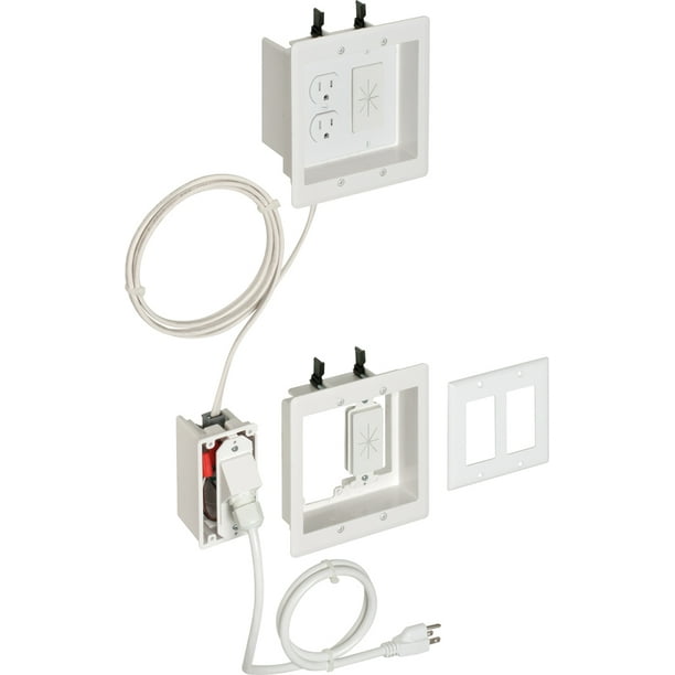 Arlington Industries Tvbra2k Two Gang Power Low Voltage Tv Bridge Kit Walmart Com