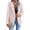 Pink, variant on Women's Casual Loose Tweed Blazer Jacket Fashion Long Sleeve Outerwear Beige L
