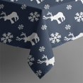 thumbnail image 5 of Christmas Square Tablecloth 52x52 Inch – Waterproof Polyester Printed Table Cover, Wrinkle Resistant & Washable for Kitchen Dining Picnic Party Decor, Single-v4-15, White, 5 of 6