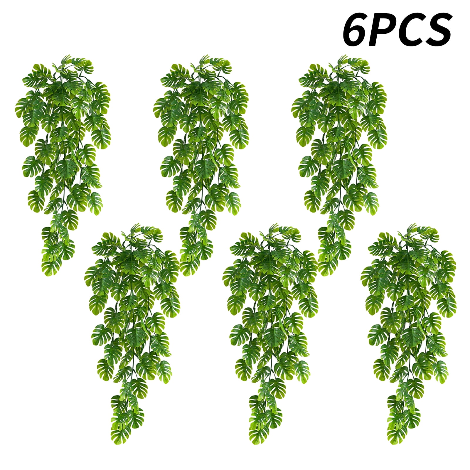 PWFE 6Pcs Artificial Hanging Plants,2.5ft Fake Hanging Plant,Fake Ivy