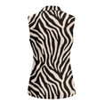thumbnail image 3 of Uorisanigo Zebra Stripe Long Vest for Women Open Front Women's Suit Vest Top Size L Lightweight Sleeveless Vests Blazer Fashion Outfit, 3 of 7