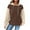 Brown, variant on hotojiny Hoodies for Women Fall Casual Long Sleeve Drawstring Hooded Sweatshirt Color Block Loose Knit Pullover Tops