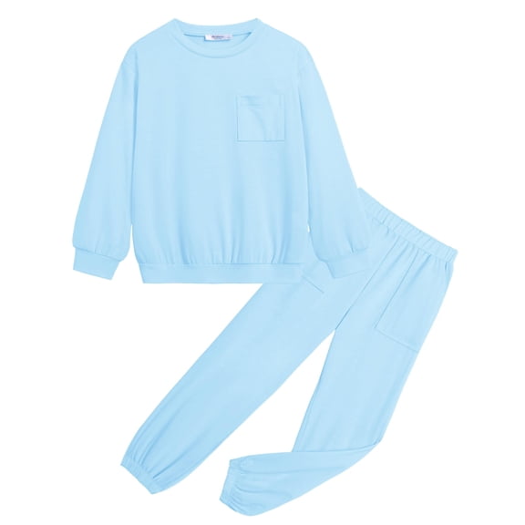 Arshiner Girls 2 Piece Outfits Casual Clothing Sets Long Sleeve Pullover Sweatshirts and Sweatpants with Pockets